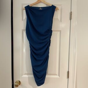 Abercrombie & Fitch Medium Dress Blue Ruched Short Mini EUC Party/New Years Eve